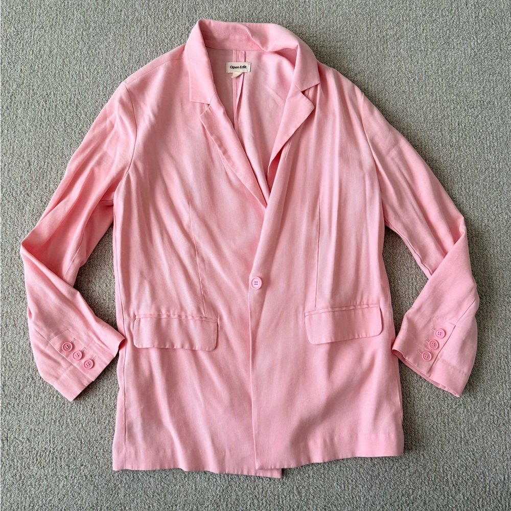 Open Edit Pink Lightweight Blazer